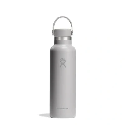 Image of HYDRO FLASK Standard Mouth Water Bottle 621 ml (21 oz) Vacuum Insulated Stainless Steel with Leak Proof Flex Cap and Powder Coat Birch