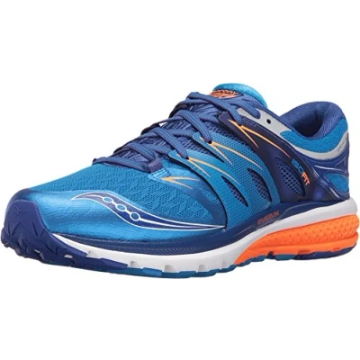Image of Saucony Men&#039;s Zealot Iso 2 Running Shoe, Blue/Orange, 9 UK