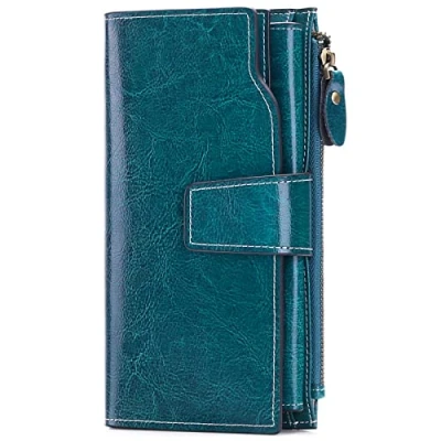 Image of SENDEFN Ladies Purse,Large Capacity Genuine Leather Women&#039;s Wallet with Multiple Card Slots