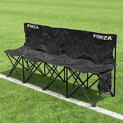 Image of FORZA Portable Aluminium Team Benches 4, 6 &amp; 8 Seat Available Folding Chairs for Subs (Without Shelter, 4 Seater Pro)