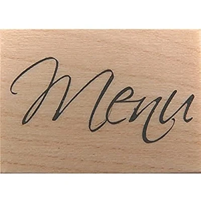 Image of Artemio Wooden Stamp B Text Menu, Bois, Petit