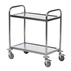 Image of Economy Stainless Steel 2 Shelf Trolley