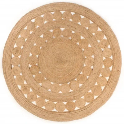 Image of vidaXL Area Rug Braided Design Jute 180 cm Round