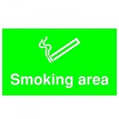 Image of Safety Sign Smoking Area 300x500mm PVC