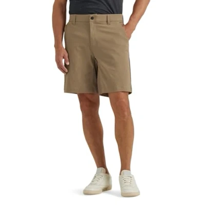 Image of Lee Men&#039;s Extreme Motion Regular Fit Synthetic Flat Front Short, Tawny Brown, 36