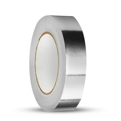 Image of Abacus Range Aluminium Tape 50mm x 10m Highly Adhesive Silver Foil Insulation Tape, Sealing Ducts Repairs Heat Resistant