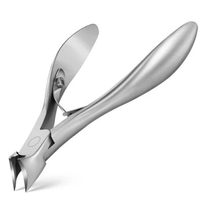 Image of FERYES Toenail Clippers for Thick Nails, Toe Nail Ingrown Hard Fingernail Large Handle Stainless Steel Olecranon Clipper, Silver