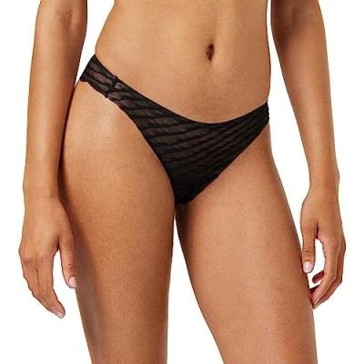 Image of Sloggi LACY TINY Tanga Thong, Women&#039;s, Size: XS, Black