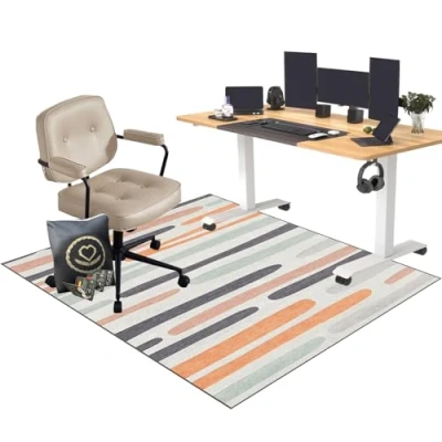 Image of Floor Protector Chair Mat Gaming Anti Slip Mats Hard Non Office For Low Pile Carpet Desk Chairmats 60 x 70 cm