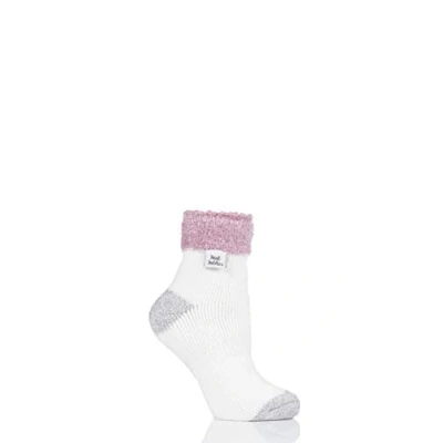 Image of 1 Pair Cream Sleep Feather Top Socks Ladies 4 8 Heat Holders