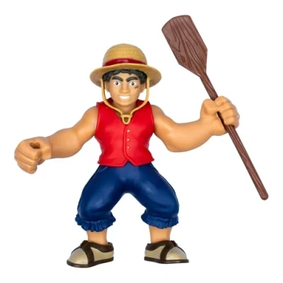 Image of Heroes of Goo Jit Zu One Piece Luffy Stretchy 7 inch Collectible Action Figure, with Accessories