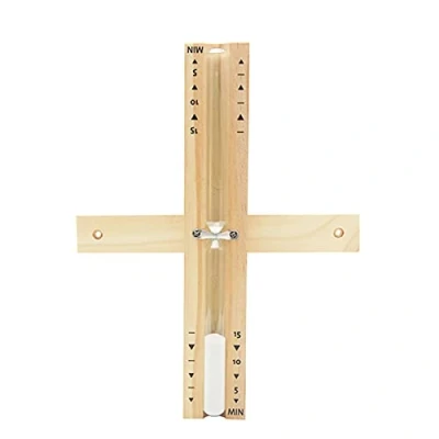 Image of Fiacvrs Sauna Hourglass Sand Timer,15 Minutes Accurate Heat Resistan t Rotating Wooden Timer
