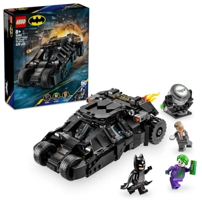 Image of LEGO DC Batman: Batman Tumbler vs. Two Face &amp; The Joker Batmobile Car Toy with 3 Minifigures Super Hero Set Gift for 8 Plus Year Old Boys, Girls and Dark Knight Fans 76303