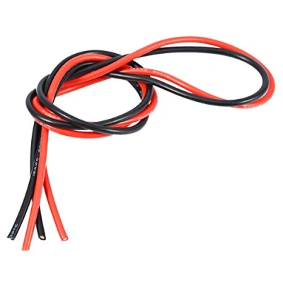 Image of 12AWG 2m Flexible Soft Silicone Cable Electronic Tinned Copper Stranded 12 Gauge Wire for RC Models Toy (1 Meter Red + 1 Black) …