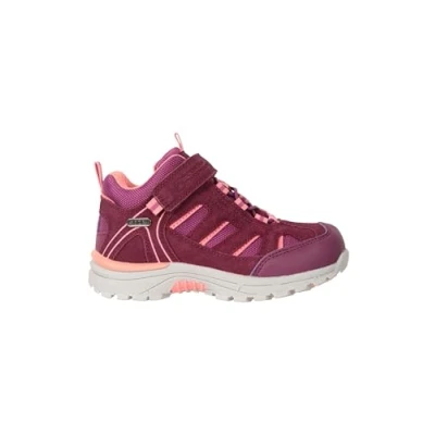 Image of Mountain Warehouse Drift Junior Kids Boots Waterproof Rain Boots, Durable Walking Shoes, Breathable Childrens Hiking Good Grip Footwear For Both Girls &amp; Boys Berry Shoe Size 12