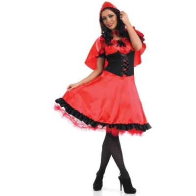 Image of Ladies Red Riding Hood Fancy Dress Costume Size S (8 10)