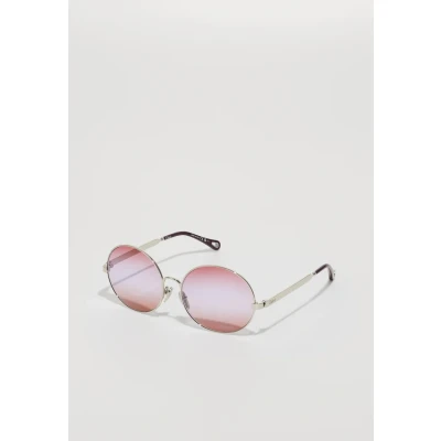 Image of Chloé Woman CH0281S 003 Sunglasses Metal Silver Red Round