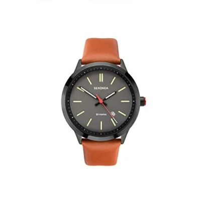 Image of Sekonda Mens Analogue Quartz Watch with Brown Leather Strap 1828