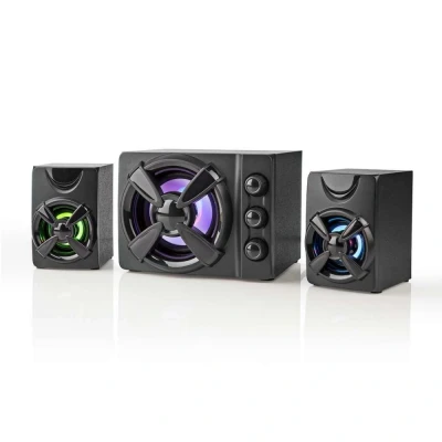 Image of NEDIS Gaming Speaker channels: 2.1 USB Powered 3.5 mm Male 33 W LED Volume control