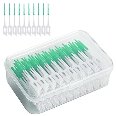 Image of ILantule Interdental Brushes,200 Pieces Silicone Dental Brushes,Brush Toothpick for Braces Oral Cleaning