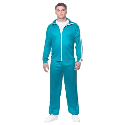 Image of Wicked Costumes Adult Unisex Fancy Dress Tracksuit Teal (Large)