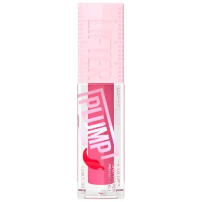 Image of Maybelline New York, Lifter Plump Lip Gloss, Lasting Plump, Heated Formula with Hyaluronic Acid and Chilli Pepper, XL Wand, Vegan Formula, Shade: 003 Pink Sting