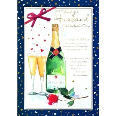 Image of Me to You Husband Champagne And Glasses