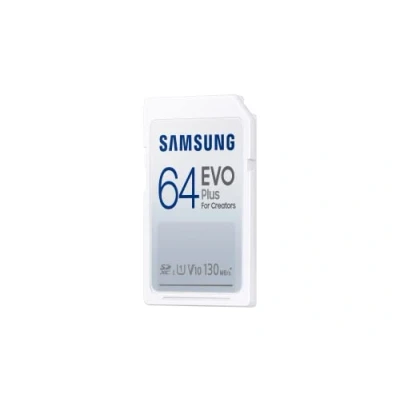 Image of Samsung EVO Plus 64GB SDXC UHS I U1 130MB/s Full HD Memory Card (MB SC64K/EU)