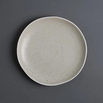 Image of Olympia Chia Plates in Sand Porcelain Uneven Edge 205(пїЅ) mm 6 pc
