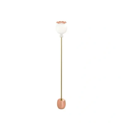 Image of Kundalini Opyo floor lamp, handblown, coral