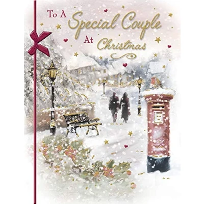 Image of Piccadilly Greetings Traditional Christmas Card Special Couple 8 x 6 inches, A41353