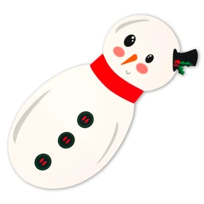 Image of PUKKA party Snowman Holiday Grazing Board Fold Out Christmas Table Décor for Charcuterie and Snacks Festive Home Office Celebrations Kids &amp; Adults 59 x 29.5cm