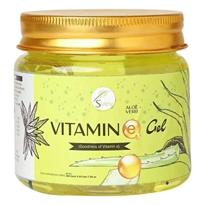 Image of SVATV Vitamin e Aloe Vera Gel Soothing Skin Hydration Sun Burn Relief Lighten Dark Spots Paraben &amp; Sulfate Free 200g 7.05 Oz 0.44 Lbs
