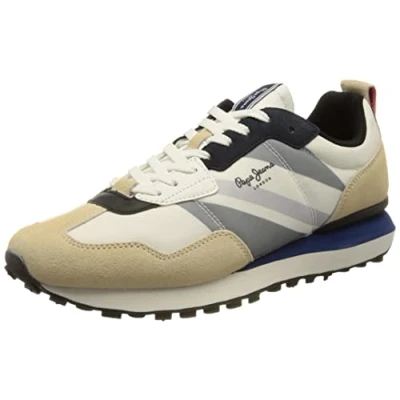 Image of Pepe Jeans Men&#039;s Foster Man Flag Sneaker, 803OFF White, 8 UK