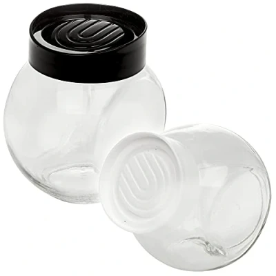 Image of URBNLIVING Clear Glass Storage Jars With Lid Airtight Food Containers Kitchen Organisation (One 500ml and One 700ml)