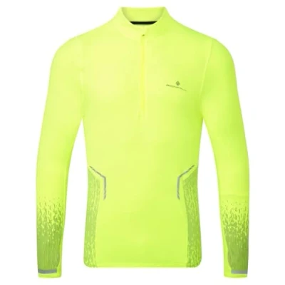 Image of Ronhill Running, Men&#039;s Tech Reflect 1/2 Zip, Fluo Yellow/Reflect, M