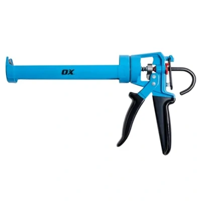 Image of OX Tools Pro Drip Free Caulk Gun, on/off Switch &amp; 12:1 Thrust Ratio