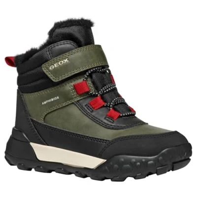 Image of Geox J TREKKYUP BOY B ABX Ankle Boot, DK Green/Black, 3.5 UK