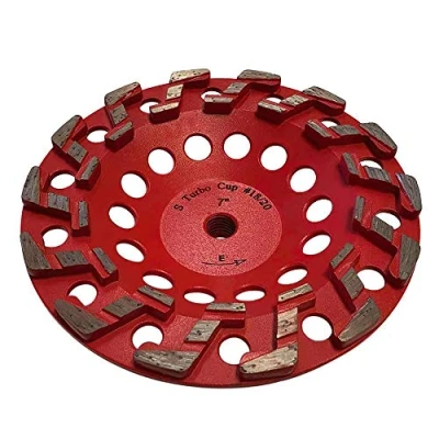 Image of 7&quot; Aggressive Grinding Wheel #18/20 Diamond 5/8&quot; 11 Arbor for Concrete and Paint, Epoxy, Mastic, Coating Removal