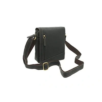 Image of Visconti Compact Leather Messenger/Travel Bag S7 Oil Brown