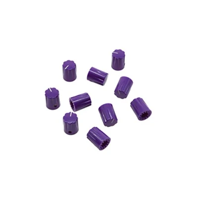 Image of KAISH 10pcs Purple Guitar Scalloped Edge Amplifier Knob Cylinder Effect Pedal Knobs