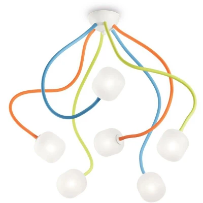 Image of Octopus 6 Light Multi Arm Ceiling Multicolor