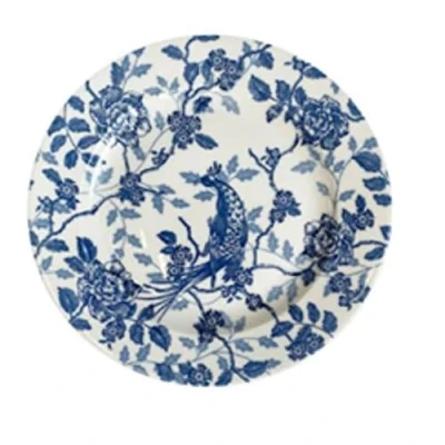 Image of Churchill China Queens KUJAKU Blue and White Chelsea Dinner Plate 25 Centimetre