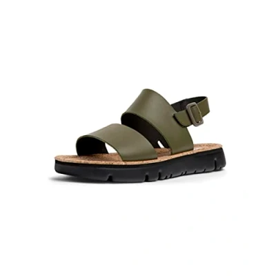 Image of Camper Women&#039;s Oruga K201038 Flat sandal, Green, 7 UK