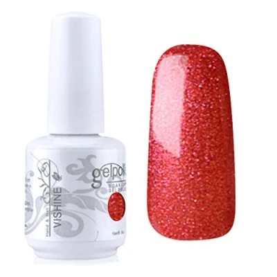 Image of Vishine Gelpolish UV LED Soak Off Varnish Color Gel Nail Polish Manicure Salon Shimmer Red(1430)
