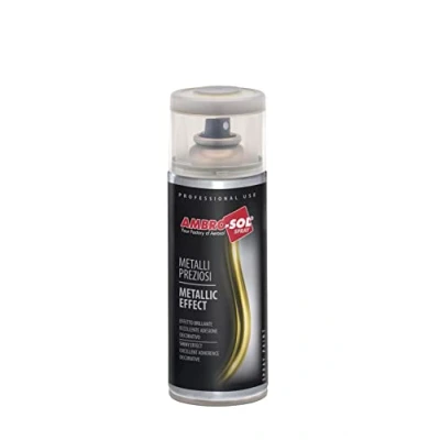 Image of Ambro Sol V400MET4 Mirror Leafing Effect Enamel Spray Paint, Silver, 400 ml
