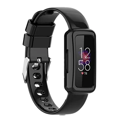Image of BoLuo Smart Watch Strap for Fitbit Inspire 3 Band, Sport Transparent Silicone Band Wrist Strap,Replacement Bracelet Wristband Loop Accessories (black)