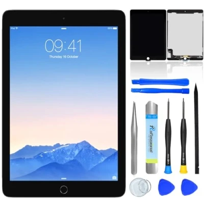 Image of NB+ Touch Screen LCD Replacement For iPad Air 2 A1566 A1567 9.7 Inch 2014 Display Unit Digitizer Front Glass Panel Black with Tools