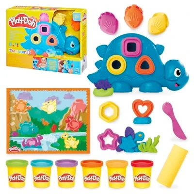 Image of Play Doh Starters Shapes &amp; Colours Dinosaur Toy
