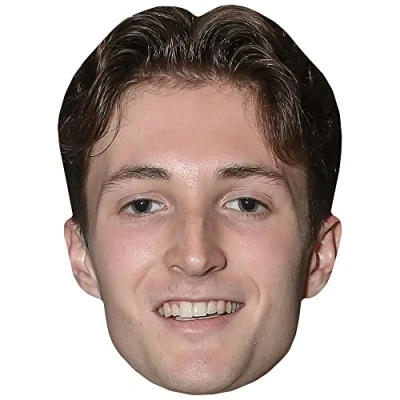 Image of Henry Moodie (Smile) Celebrity Mask, Flat Card Face, Fancy Dress Mask